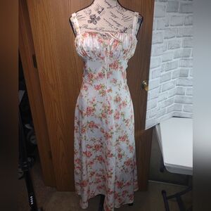 Sm. Floral Print Maxi Dress